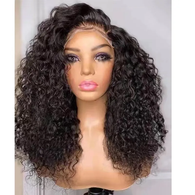 Kinky Curly Synthetic Hair Lace front Wigs Lacefront Perruques De Cheveux Humains Wig P047