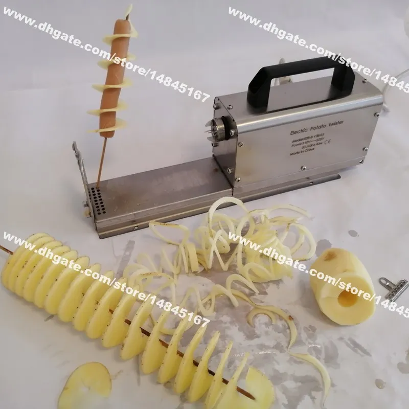 Electric Potato Twister Tornado Potato Slicer Spiral Potato Cutter With  Handle 110V