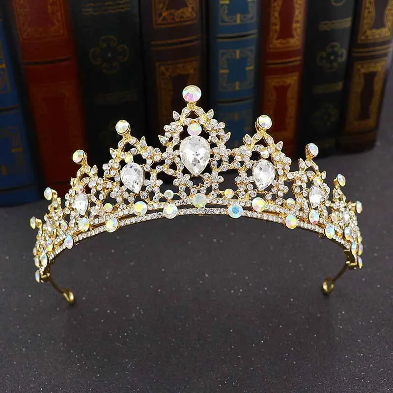 Headpieces Bling Beaded Crystal Wedding Crowns Rhinestone  display picture 2