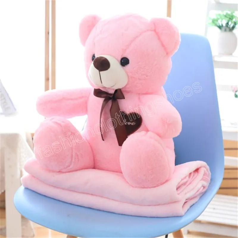 Cute Teddy Bear Snuggle Bear Plush Small Doll Cushion For Summer Cool Air Conditioning And Soft