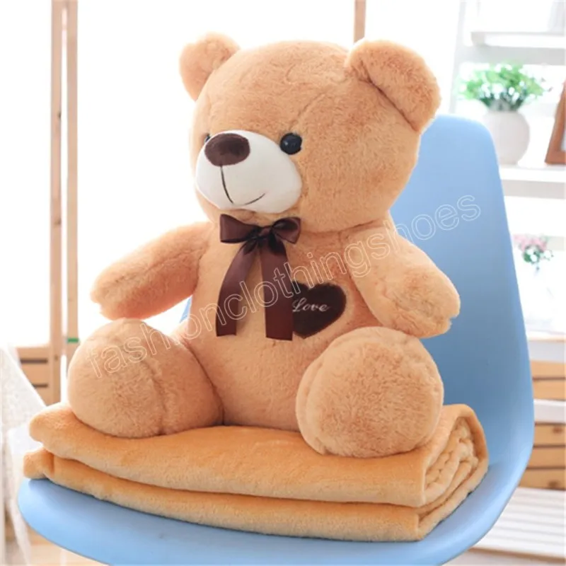 Cute Teddy Bear Snuggle Bear Plush Small Doll Cushion For Summer Cool