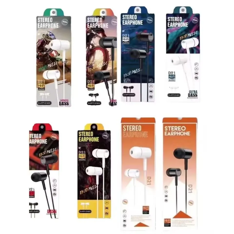 Inear Wired Phones With Bass Earbuds Stereo Earphone Music Sport