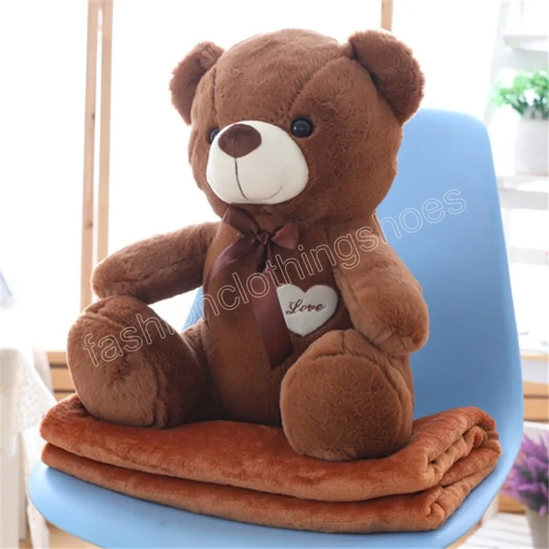 Cute Teddy Bear Snuggle Bear Plush Small Doll Cushion For Summer Cool Air Conditioning And Soft
