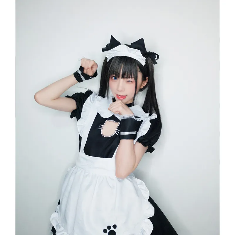 Amine Gothic French Cat Maid Costume Cute Lolita French Maid Outfit Cosplay For Girls And Women Waitress Uniform For Party And Stage Performances 221024 From Zhong01 15.88 DHgate.Com