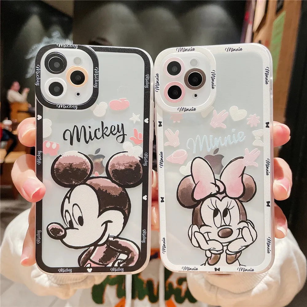 For iphone X XR XS MAX Cover Case Mickey Mouse Minne TPU Cute Cartoon  Pattern Funda Soft Case For iphone X XR xsmax Capa Fundas