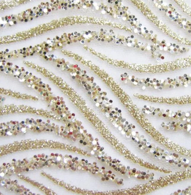 Fashion Glitter Sequins Evening Dresses Net Rhinestone Fabric