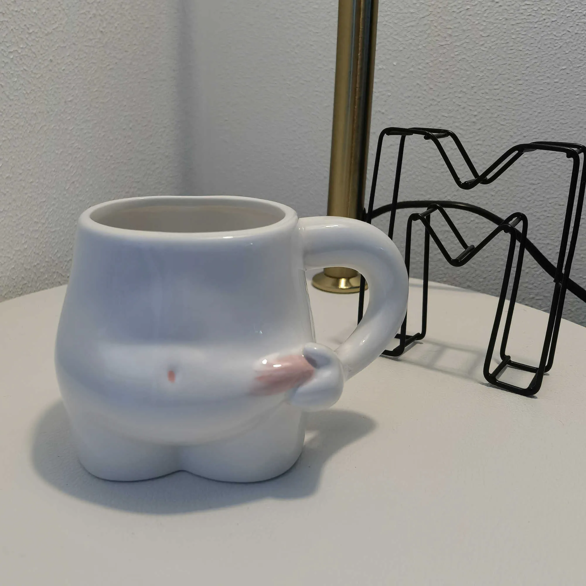 Kawaii Ceramic Mug Cute Coffee Cup Milk Tea Water Cups Creative Pinch Belly  Cup Mug Gift Porcelain Drinking coffee Mugs