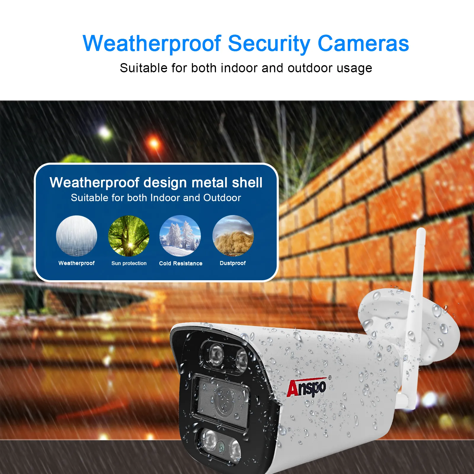Anspo 3MP Wireless 8 Camera Security System System With 8CH NVR, HD ...