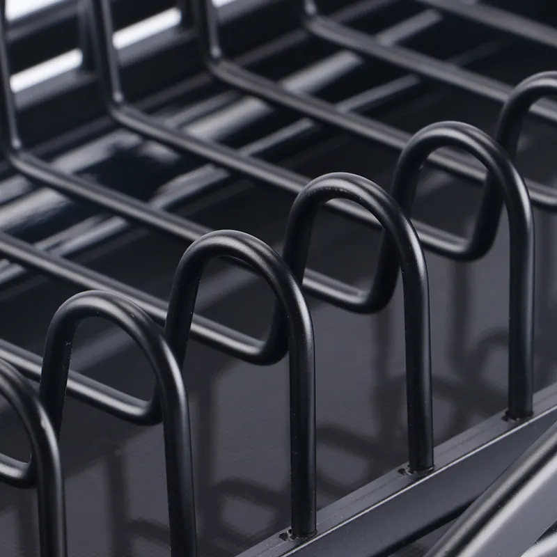 Aluminum Plate Rack Rust Proof Kitchen Dish Chopsticks Draining Rack ...