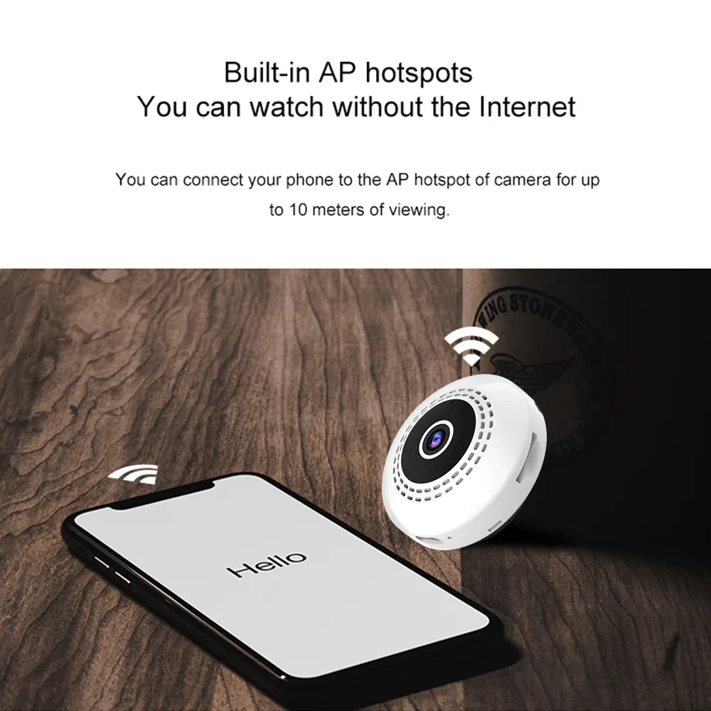 2024 Wifi Mini Cámara Cámara Inalámbrica De Seguridad Para El Hogar Con ...