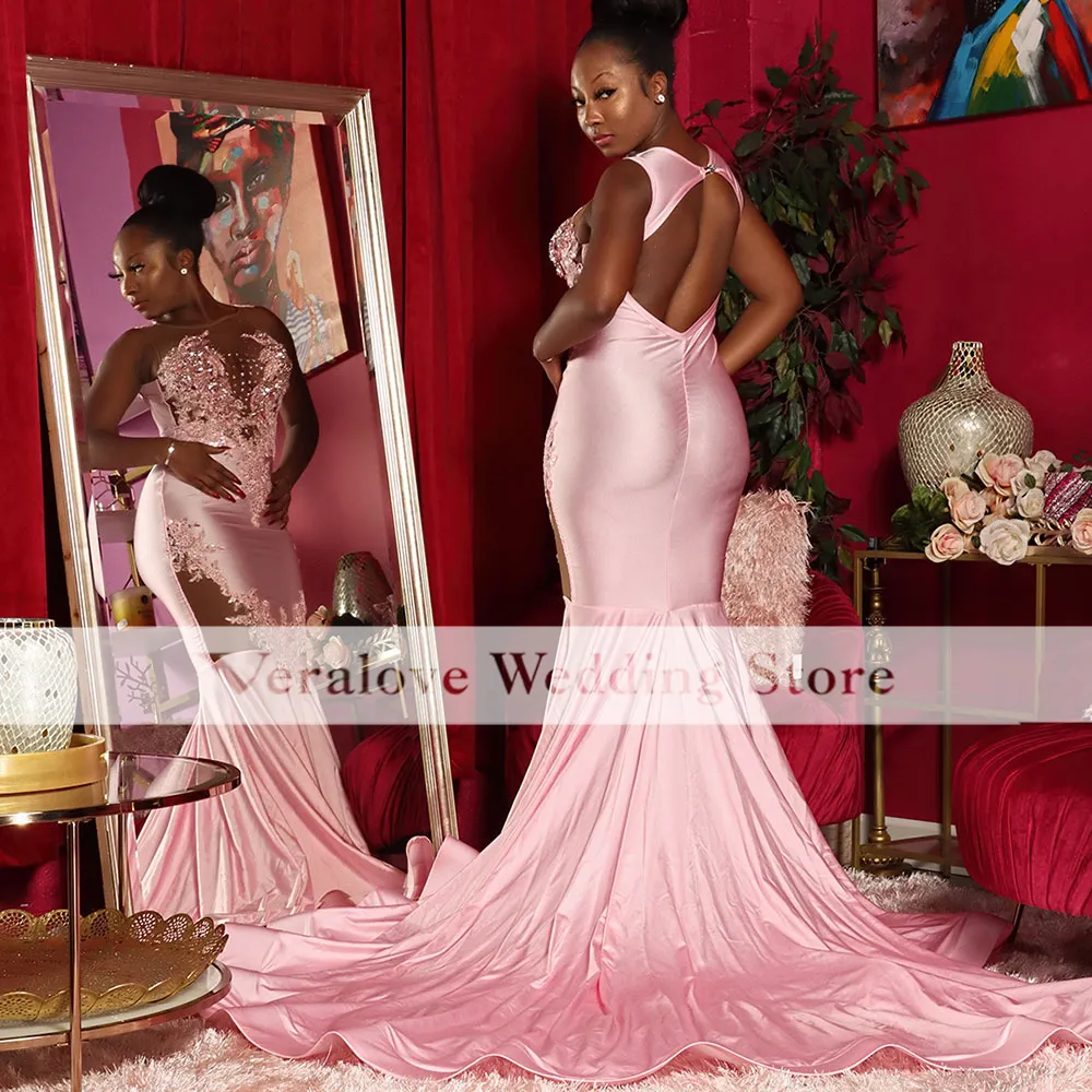 Sexy Celebrate Prom Press Press Mermaid 2022 Beads Crystal Pink Formal Evening Night Wear Vestidos De Gala Party Howns 10 767 DHgate
