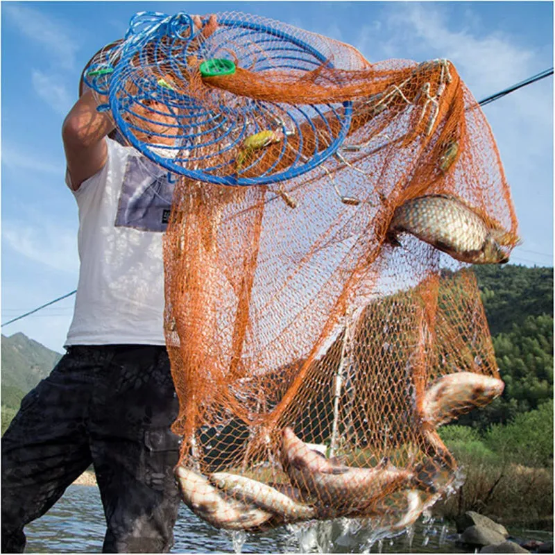 XCLOHAS Hand Cast Net Trap With Flying Disc Ideal For Minnow Bait Fish,  Saltwater Freshwater Hand Tools Available In 7ft, 8ft To 12ft Radius 221025  From Ning07, $41.26