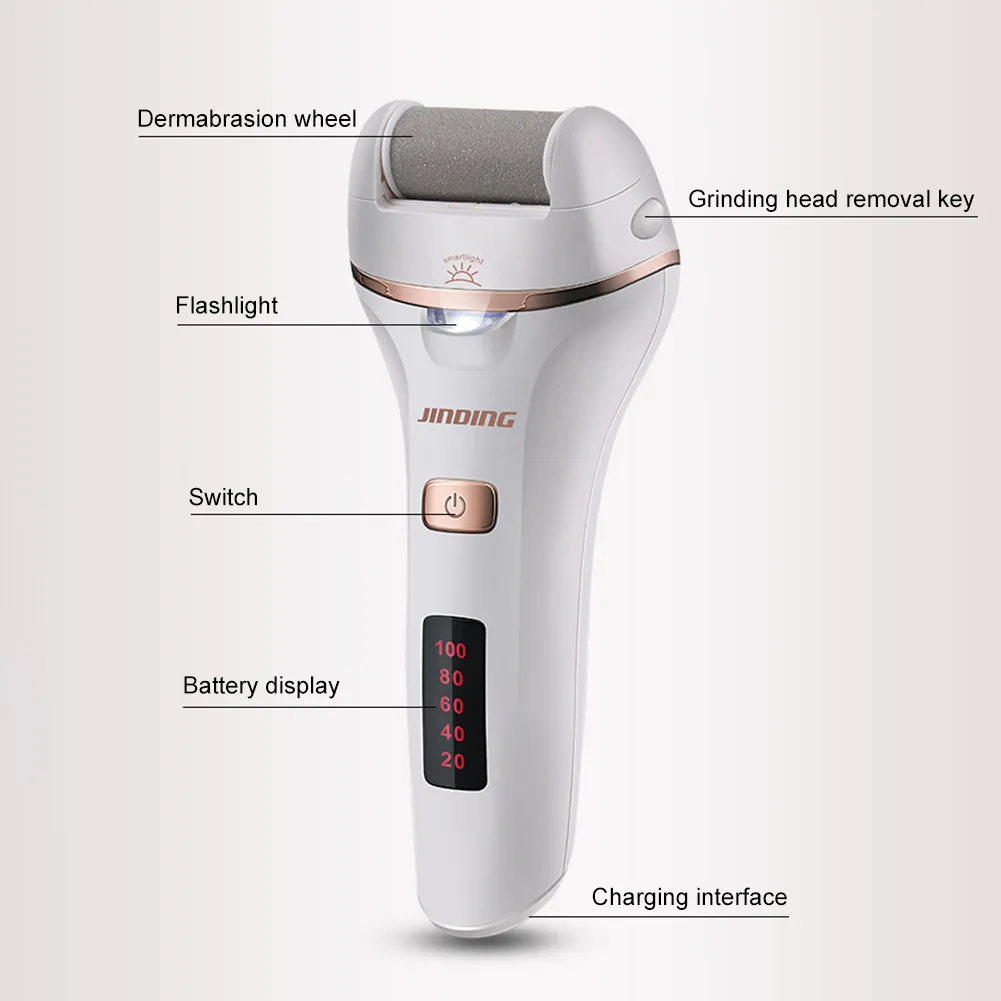 Foot Treatment Electric Foot File Grinder: Rechargeable Pedicure Tool ...