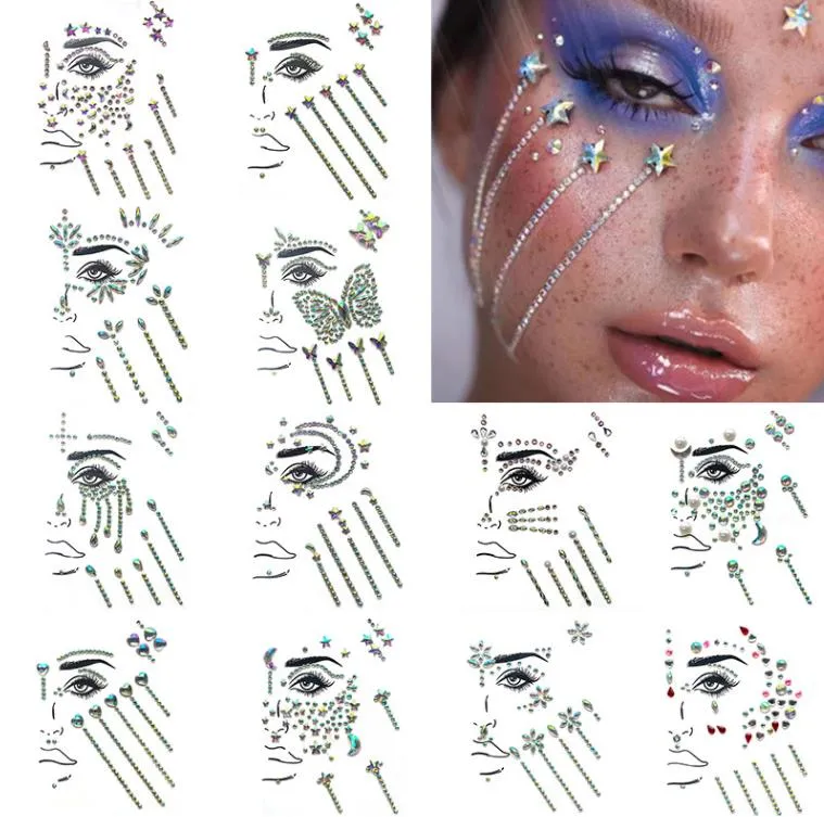 DIY Face Glitter Rave Stickers Acrylic Crystal Body Gems For Rave,  Festival, Halloween Party Decoration And Tattoo Art From Jessie06, $0.83