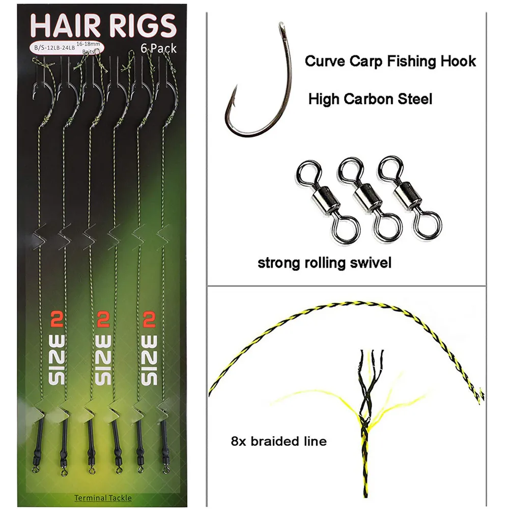 Ready Made Bait Saver Hook With Barbed Hook Link And Braided Line Set Of 24/48  For Carp Rigs And Feeder Leader Tackle 221026 From Ping07, $10.83