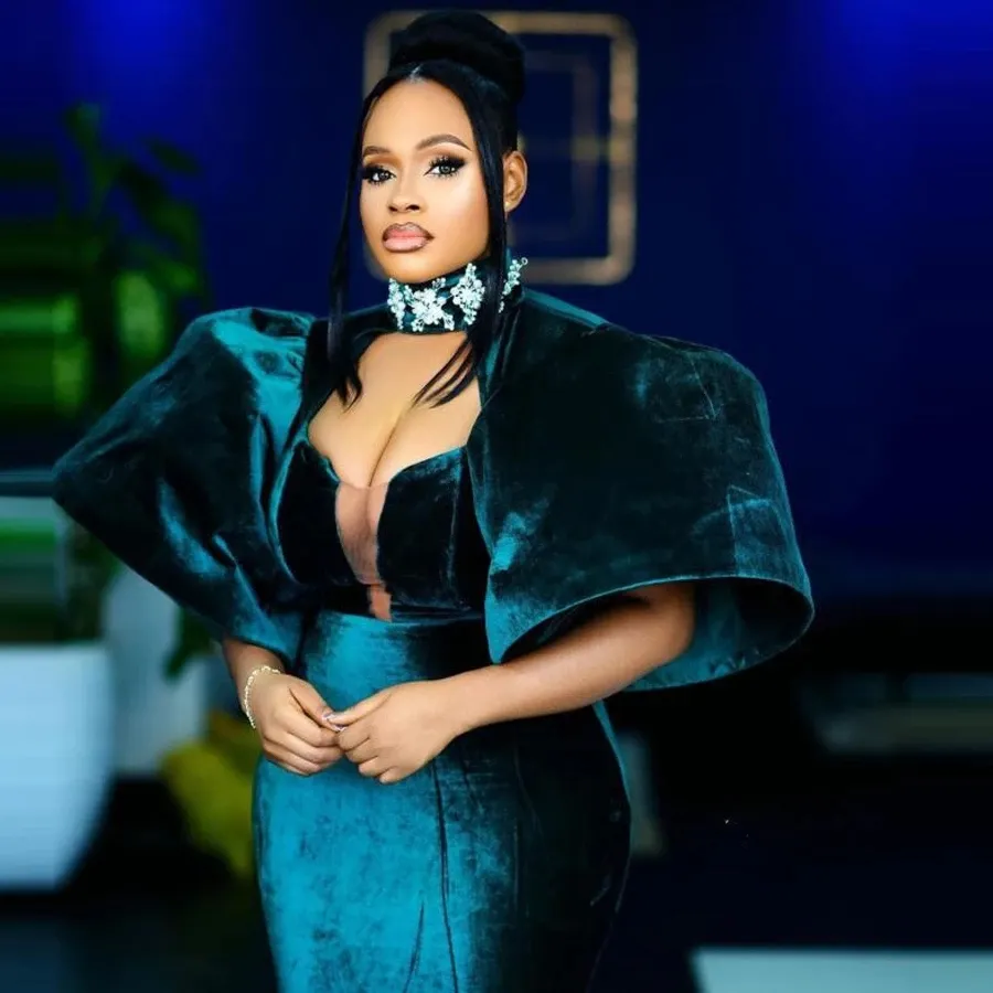 blue green velvet dress Vera Velvet Dress