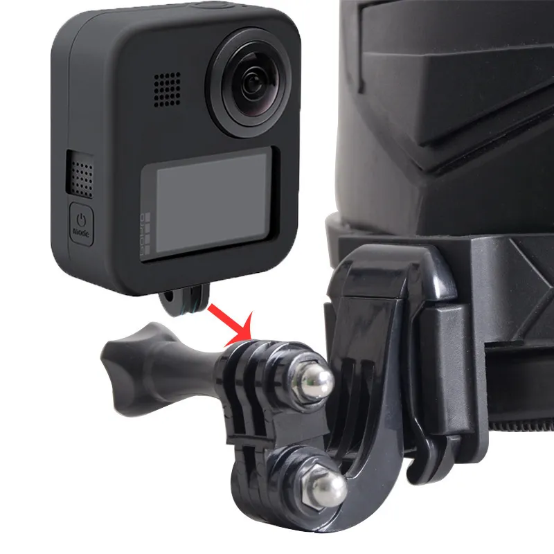 Support De Menton En Silicone ABS Pour Casque Moto - Compatible Caméras Action YI, Osmo, Apeman - Réglable Et Facile à Installer