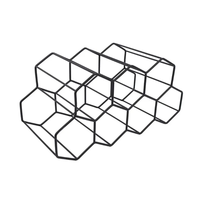 Modern Metal Honeycomb Metal Tabletop Wine Rack With Beehive Hexagon Display And 9 Bottle Holders 221027 From Ning09 16.89 DHgate.Com