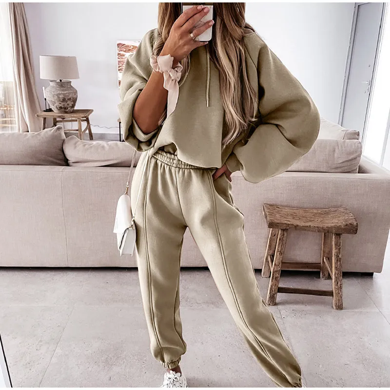 Survêtement 2 Pièces Femme Polaire Hiver - Hoodie + Pantalon - Streetwear - Neuf Avec étiquettes