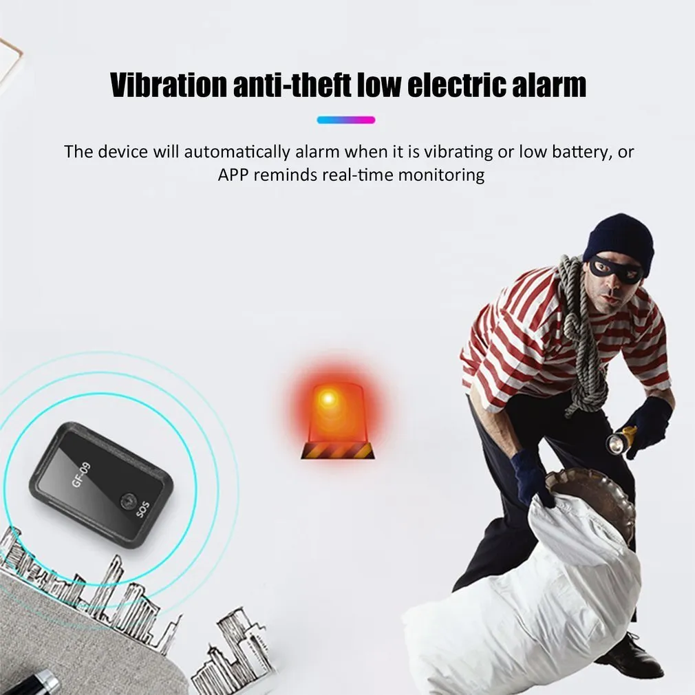 GF09 Mini GPS Real Time Tracker For Car, Pet, And Antitheft Tracking