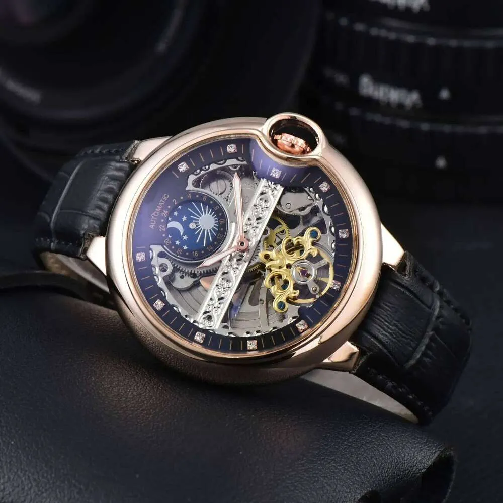 Genuine Waterproof Skeleton Men Automatic Watches Top Brand Luxury Mechanical Male Clock