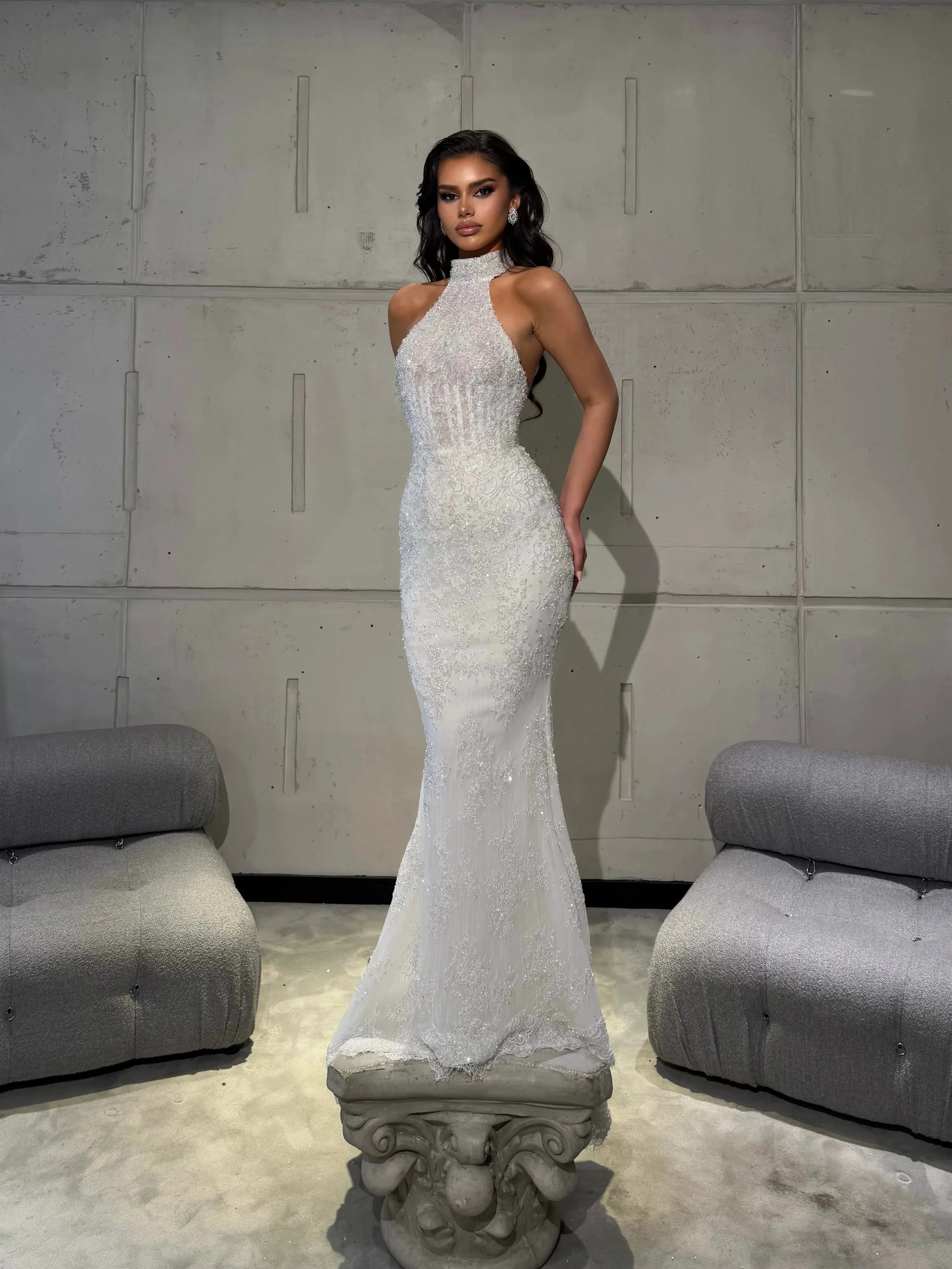 Classic Evening Dress for Women Halter Neck Sleeveless Backless Floor-Length Sequin Tulle Gown from Dhgate Evening Dresses - price 179.4 Classic Evening Dress for Women Halter Neck Sleeveless Backless Floor-Length Sequin Tulle Gown from Dhgate Evening Dresses - price 179.4
