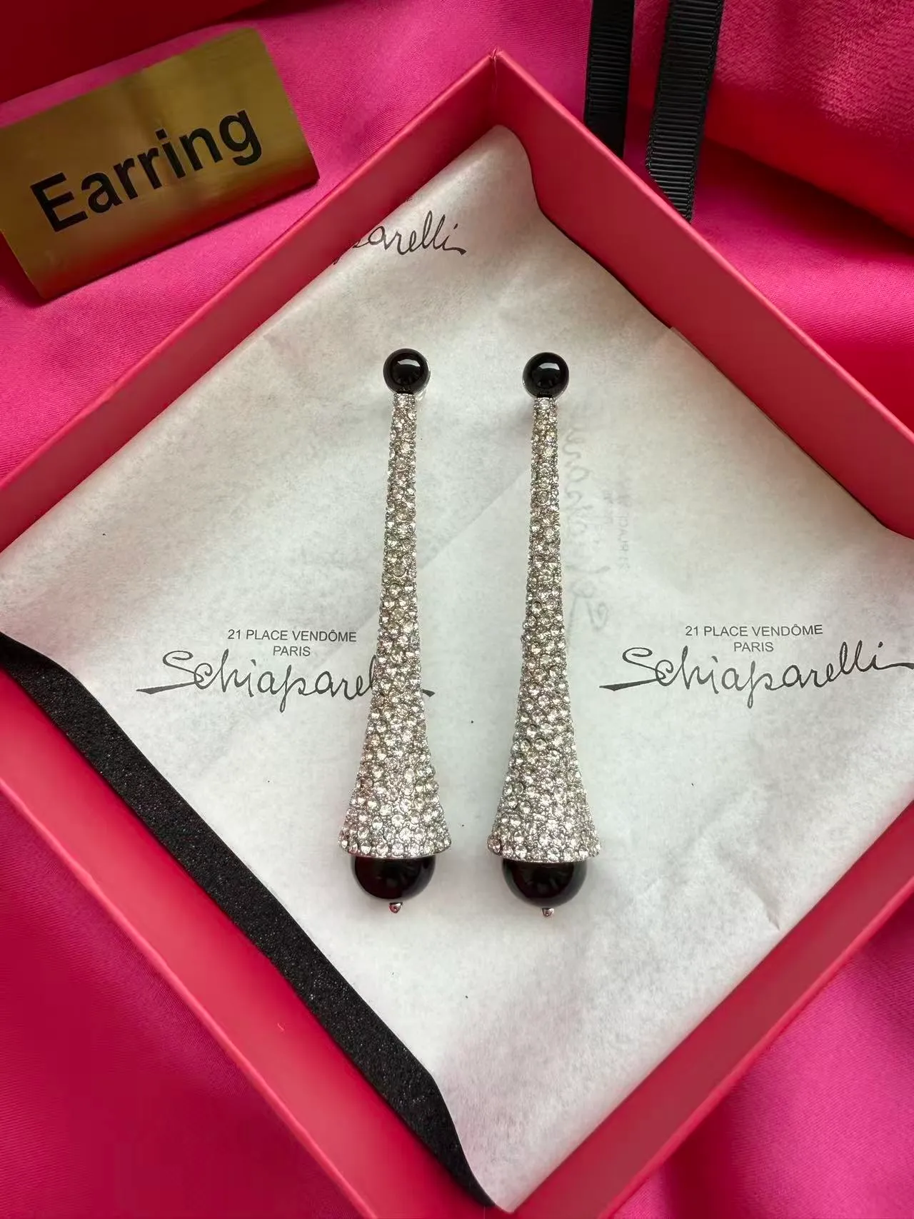 Schiaparelli ダイヤモンド イヤリング スモール ウエスト ウォーター 