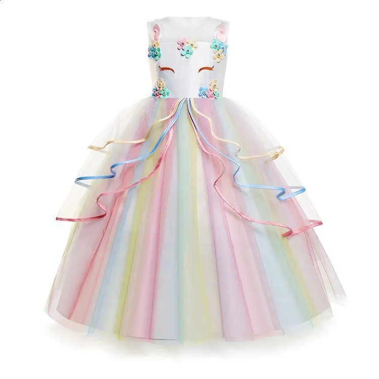Rainbow Unicorn Party Supplies Dress: Girls Rainbow... From Ren07, $17.45 |  DHgate.Com