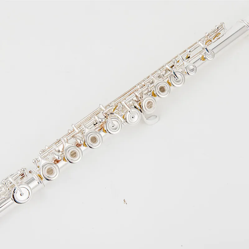 japan Model 797 High-Quality Silver Plated Long Flute Featuring 17 Sound Holes