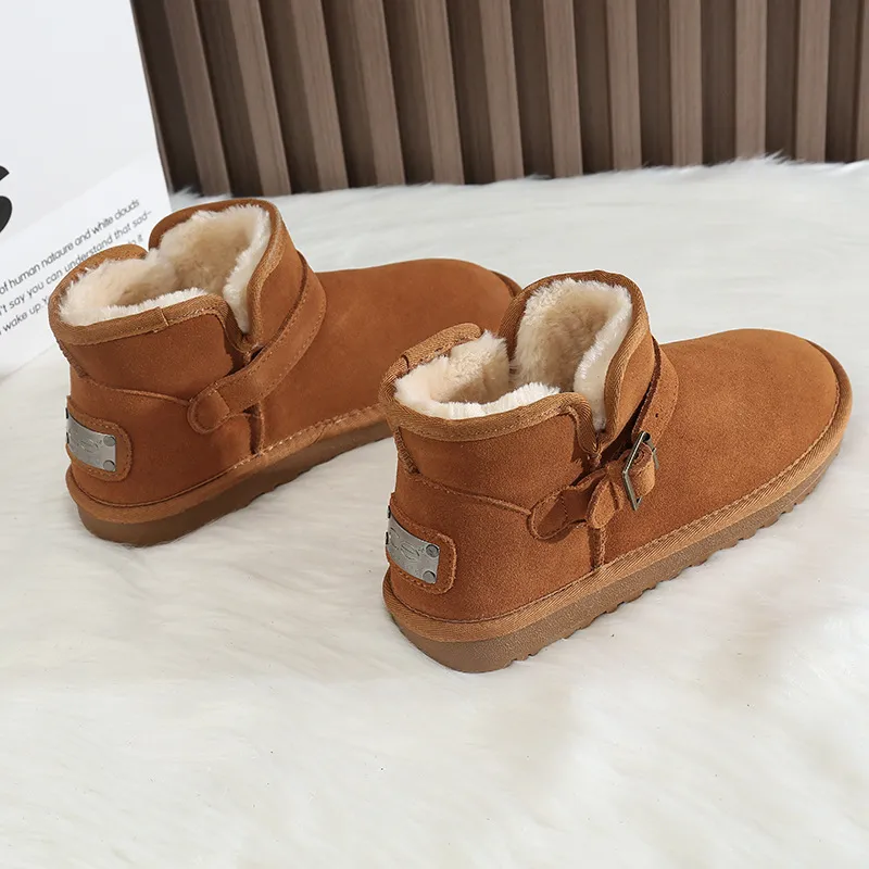 Premium Women's Winter Snow Boots In Black, Warm Plush Lining_voghion.com
