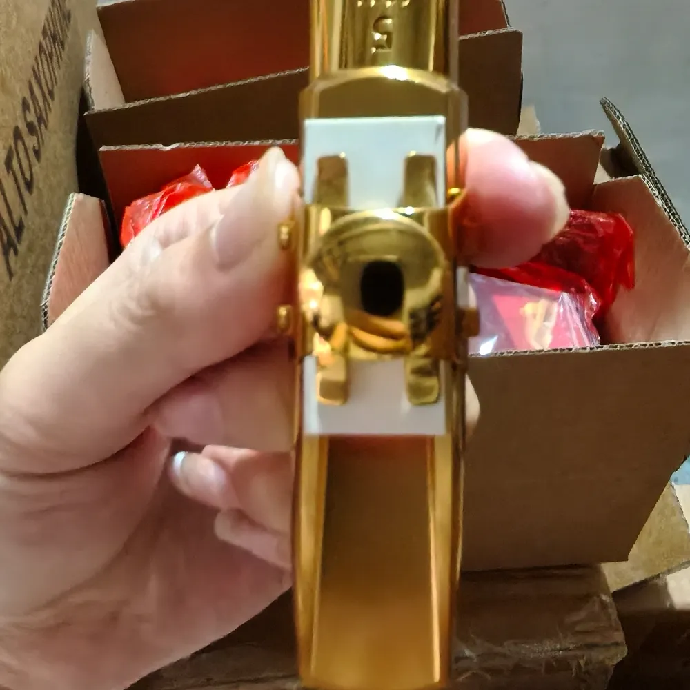 High Quality Professional Tenor Soprano Alto Saxophone Metal Mouthpiece Gold Plating Sax MouthPieces Accessories Size 5 6 7 8