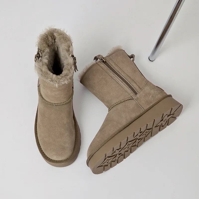 CE Designer Gratis Verzending Oxhide Betaalbare Winter Antislip Sneeuwlaarzen Met Dikke Pluche Katoenen Schoenen Vervaardigd_voghion.com