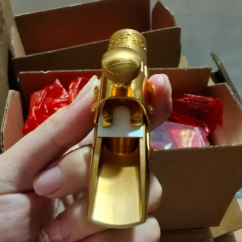 High Quality Professional Tenor Soprano Alto Saxophone Metal Mouthpiece Gold Plating Sax MouthPieces Accessories Size 5 6 7 8