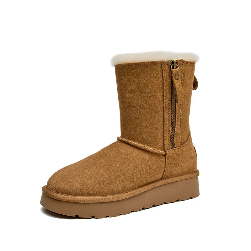 CE Designer Gratis Verzending Oxhide Betaalbare Winter Antislip Sneeuwlaarzen Met Dikke Pluche Katoenen Schoenen Vervaardigd_voghion.com