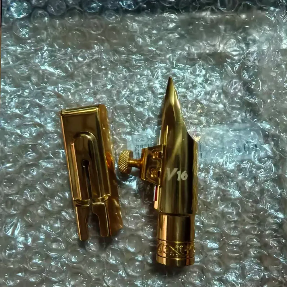 High Quality Professional Tenor Soprano Alto Saxophone Metal Mouthpiece Gold Plating Sax MouthPieces Accessories Size 5 6 7 8