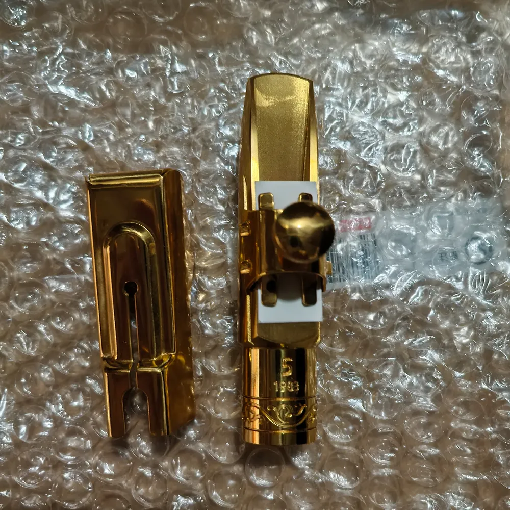 High Quality Professional Tenor Soprano Alto Saxophone Metal Mouthpiece Gold Plating Sax MouthPieces Accessories Size 5 6 7 8