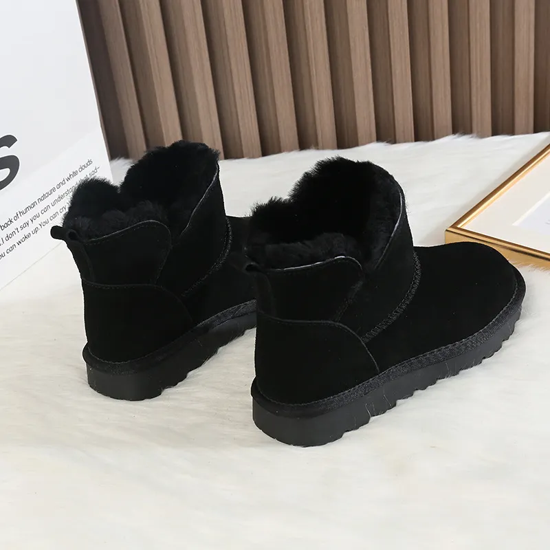 Luxurious Leather Snow Boots For Winter With Plush Lining_voghion.com