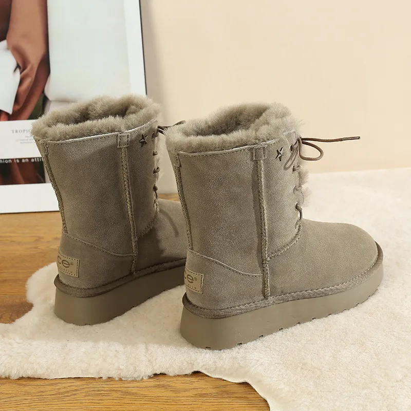 Winter Snow Boots Anti Slip With Thick Plush Cotton Lining_voghion.com