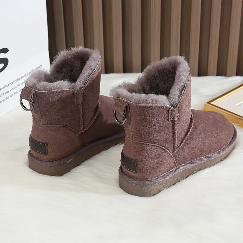 CE Designer Gratis Verzending Oxhide Betaalbare Winter Antislip Sneeuwlaarzen Met Dikke Pluche Katoenen Schoenen Opvouwbaar Wit_voghion.com