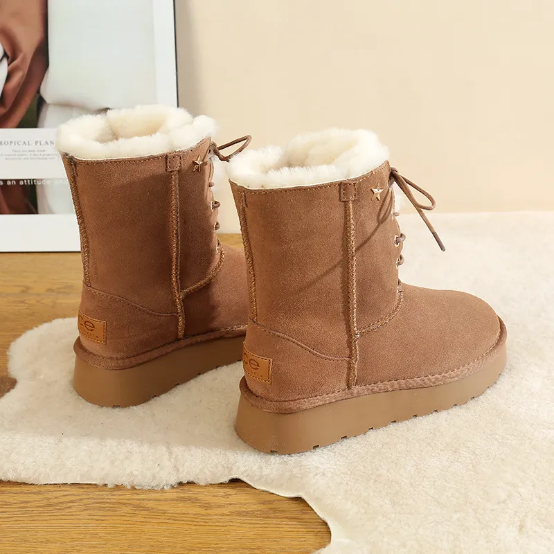 Winter Snow Boots Anti Slip With Thick Plush Cotton Lining_voghion.com