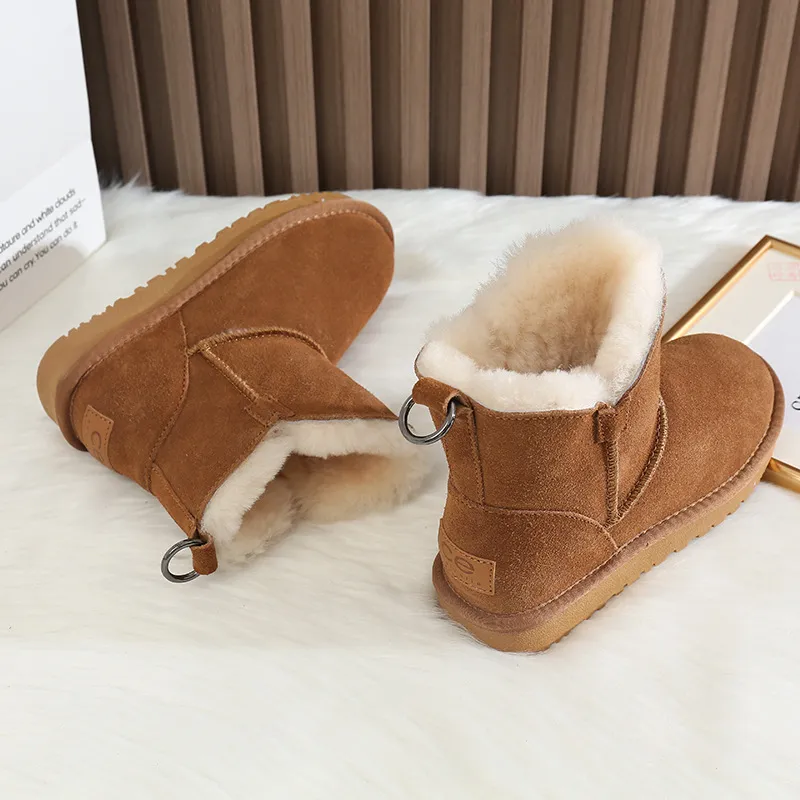 CE Designer Gratis Verzending Oxhide Betaalbare Winter Antislip Sneeuwlaarzen Met Dikke Pluche Katoenen Schoenen Opvouwbaar Wit_voghion.com