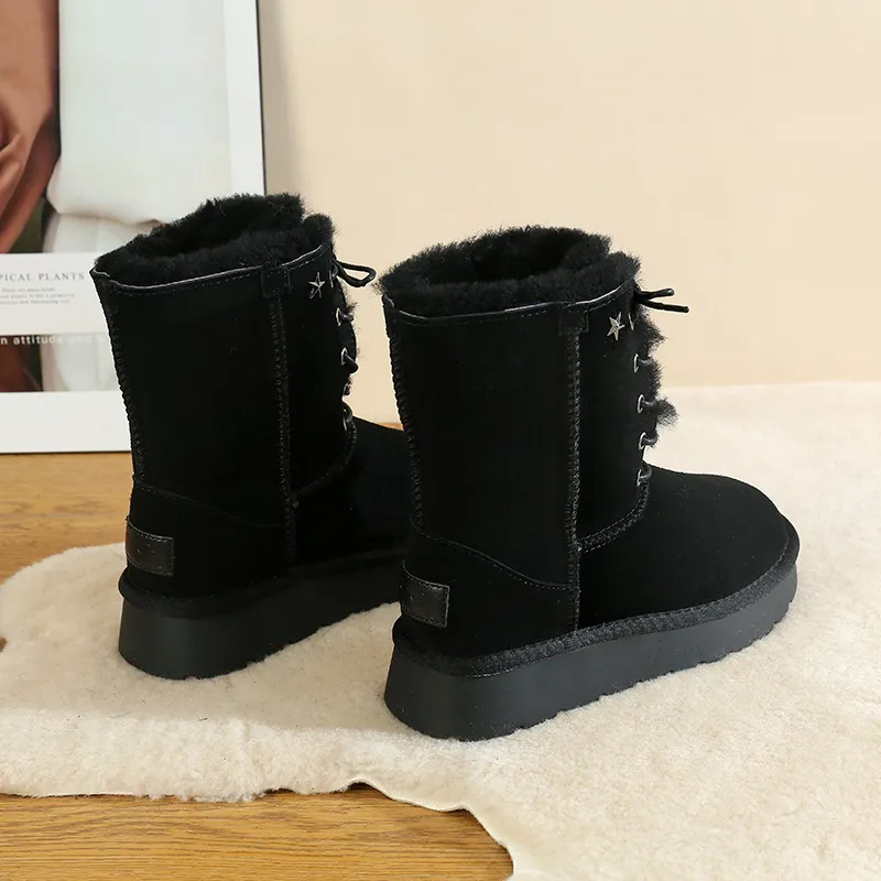 Winter Snow Boots Anti Slip With Thick Plush Cotton Lining_voghion.com