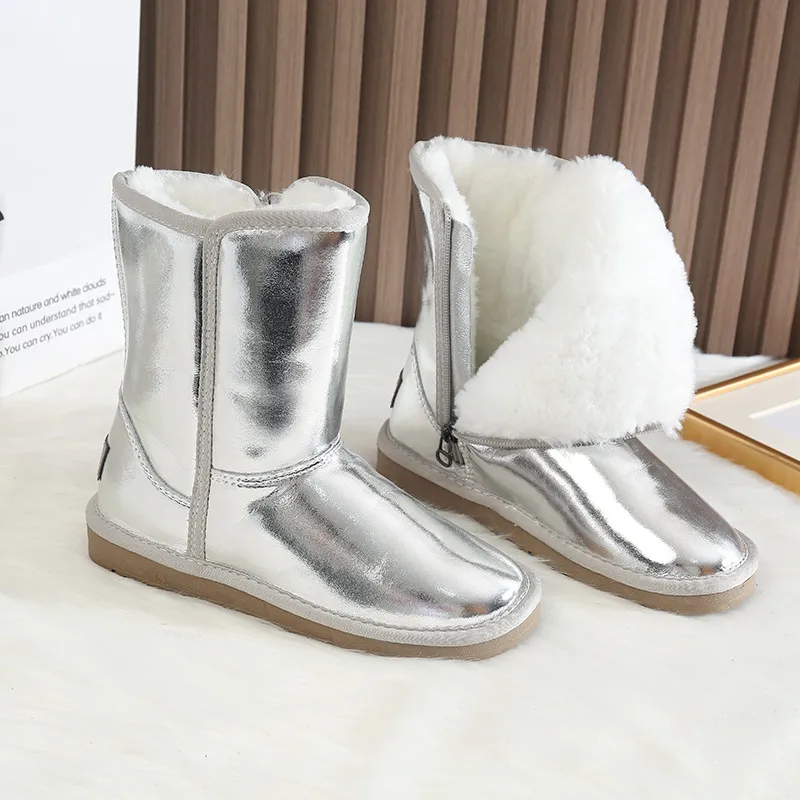Designer Winter Snow Boots With Thick Plush Lining And Anti-slip_voghion.com