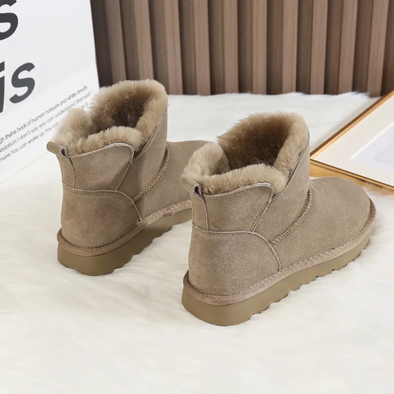 Luxurious Leather Snow Boots For Winter With Plush Lining_voghion.com