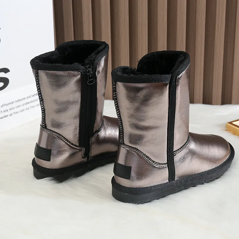 Designer Winter Snow Boots With Thick Plush Lining And Anti-slip_voghion.com