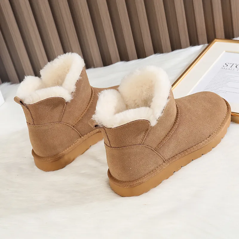 Luxurious Leather Snow Boots For Winter With Plush Lining_voghion.com