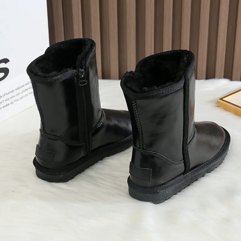 Designer Winter Snow Boots With Thick Plush Lining And Anti-slip_voghion.com