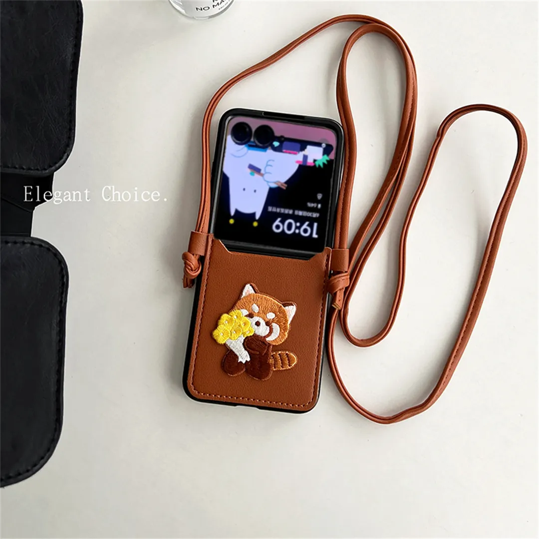 Korean Cute Brown Panda Crossbody Lanyard Flip Phone Case for Motorola Razr 50 Ultra from Dhgate Cell Phone Pouches - price 32.18 Korean Cute Brown Panda Crossbody Lanyard Flip Phone Case for Motorola Razr 50 Ultra from Dhgate Cell Phone Pouches - price 32.18