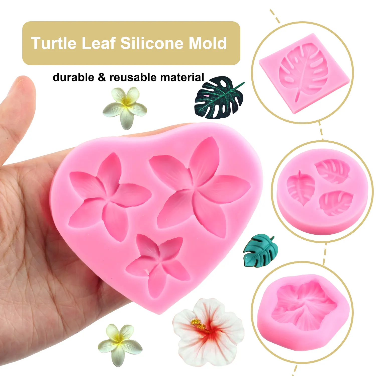 Flower Silicone Candy Molds - Rose Lotus Shapes For Chocolate, Fondant, Resin, Baking & Crafts, Food-Grade