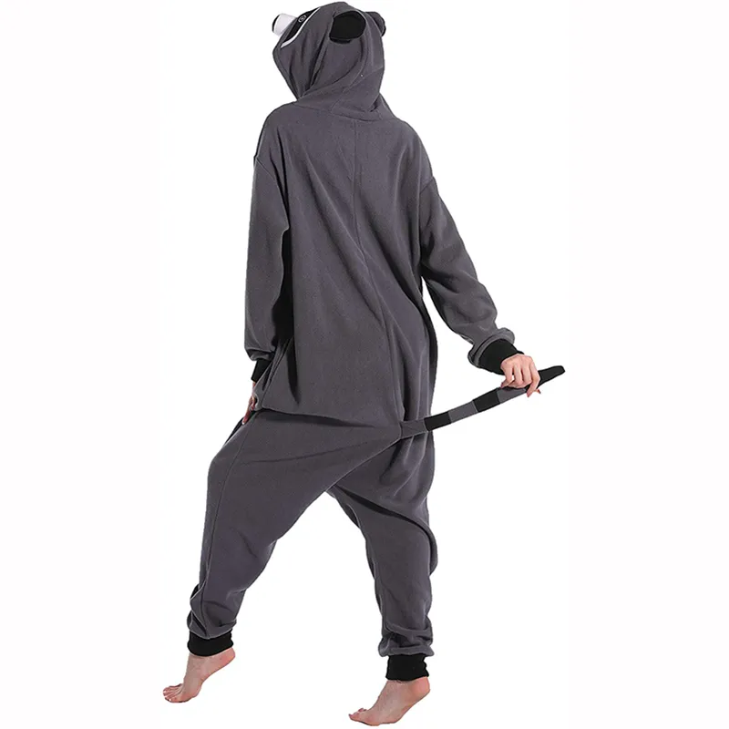 Adult Animal Onesie Pajamas Men And Women's Wolf Cosplay Costume Sleepwear One-Piece Pijamas Unisex Homewear For Boys Girls Gift | UK